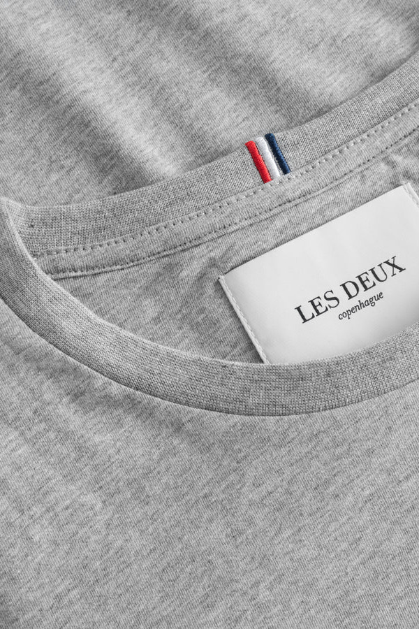 T-SHIRT LES DEUX - 310303-Light Grey Melange/Raven